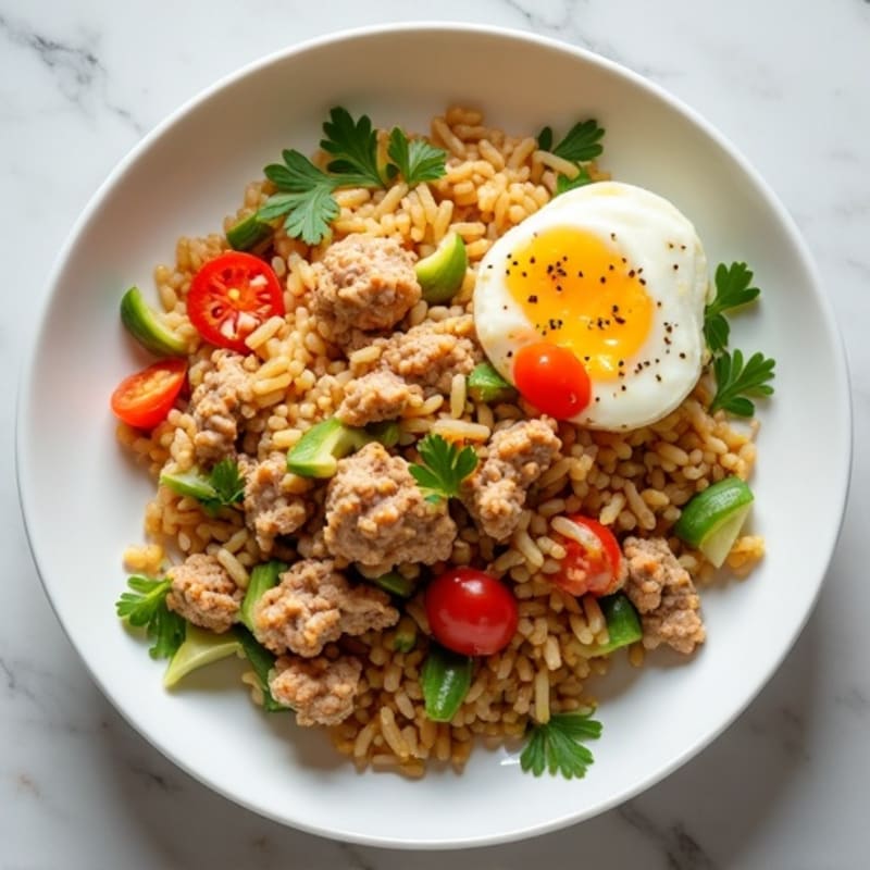 Healthy Turkey Egg White Fried Rice