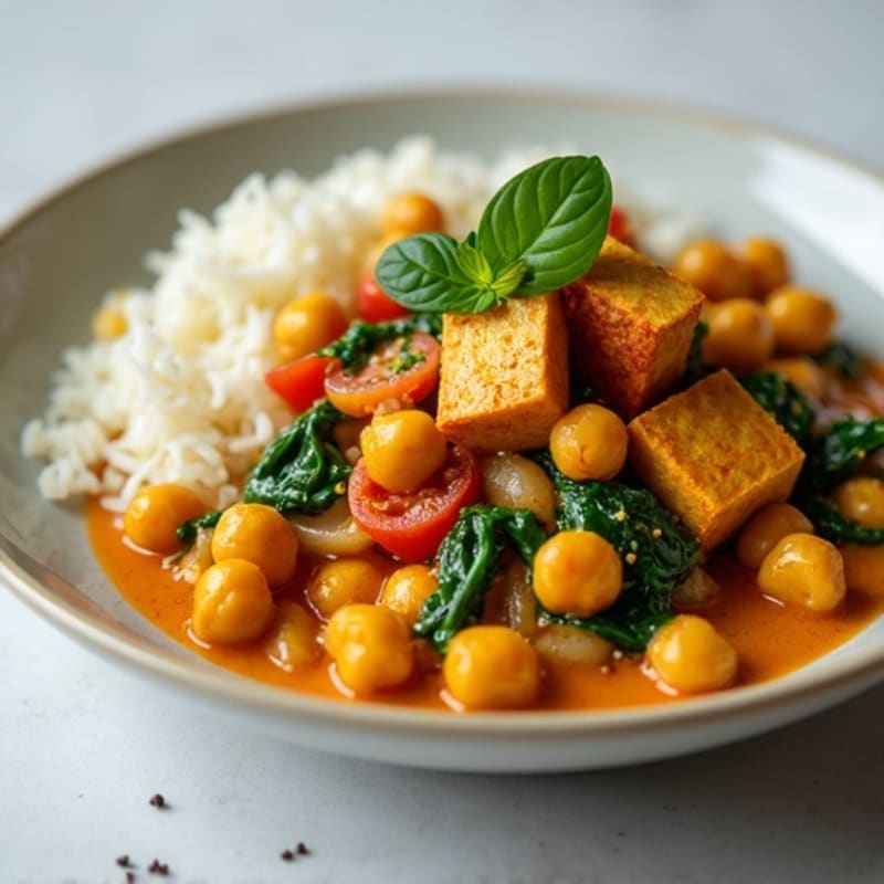 Creamy Chickpea and Spinach Curry