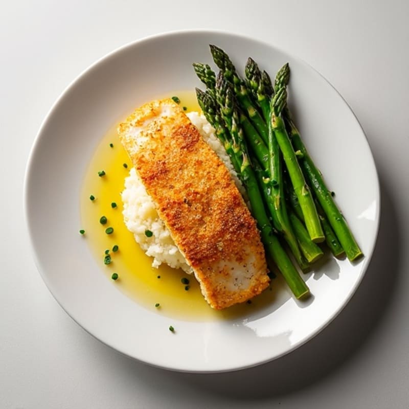 Parmesan Crusted Mahi Mahi with Roasted Asparagus