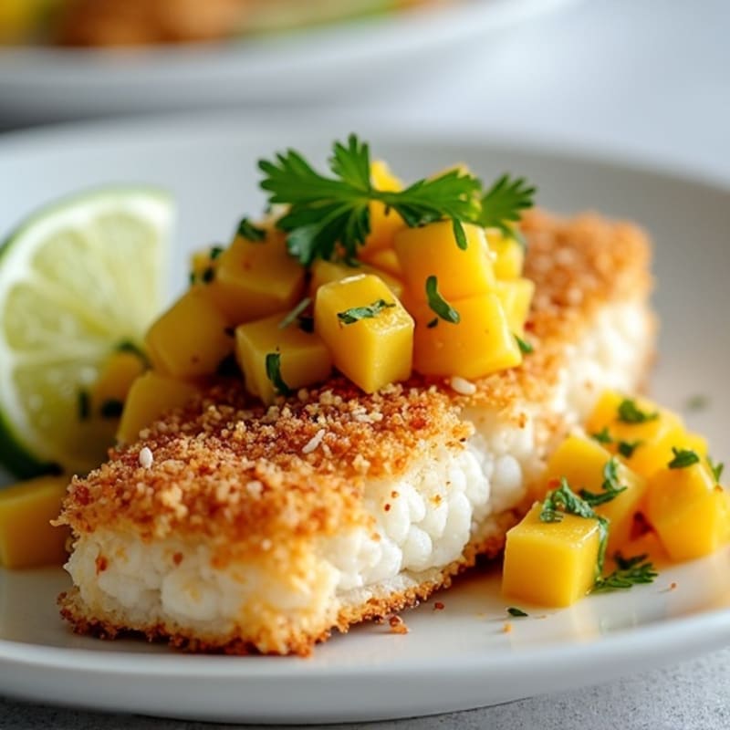 Crispy Coconut-Crusted Mahi Mahi with Mango Salsa