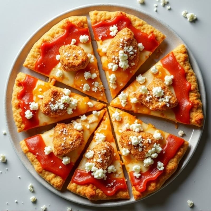 Crispy Buffalo Chicken Cauliflower Crust Pizza