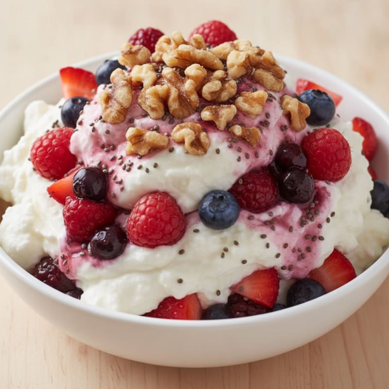 Creamy Greek Yogurt Protein Parfait with Mixed Berries