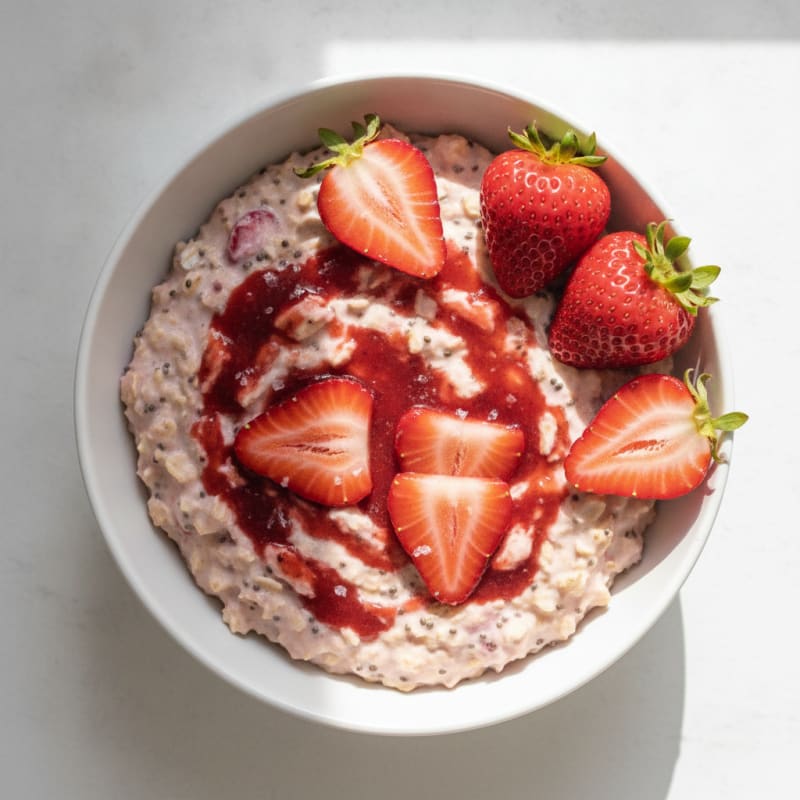 Strawberry Shortcake Overnight Oats