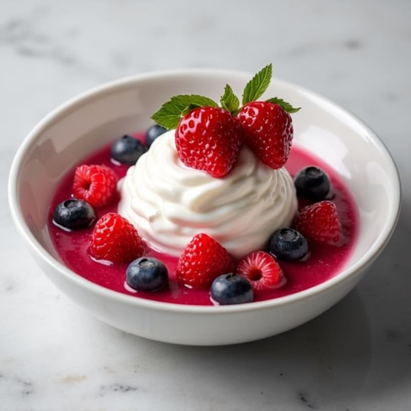 Silky Protein Yogurt with Mixed Berries
