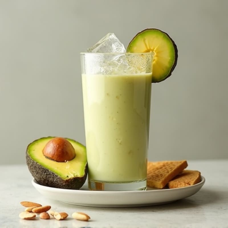 Creamy High-Fat Protein Shake with Avocado and Almond Butter