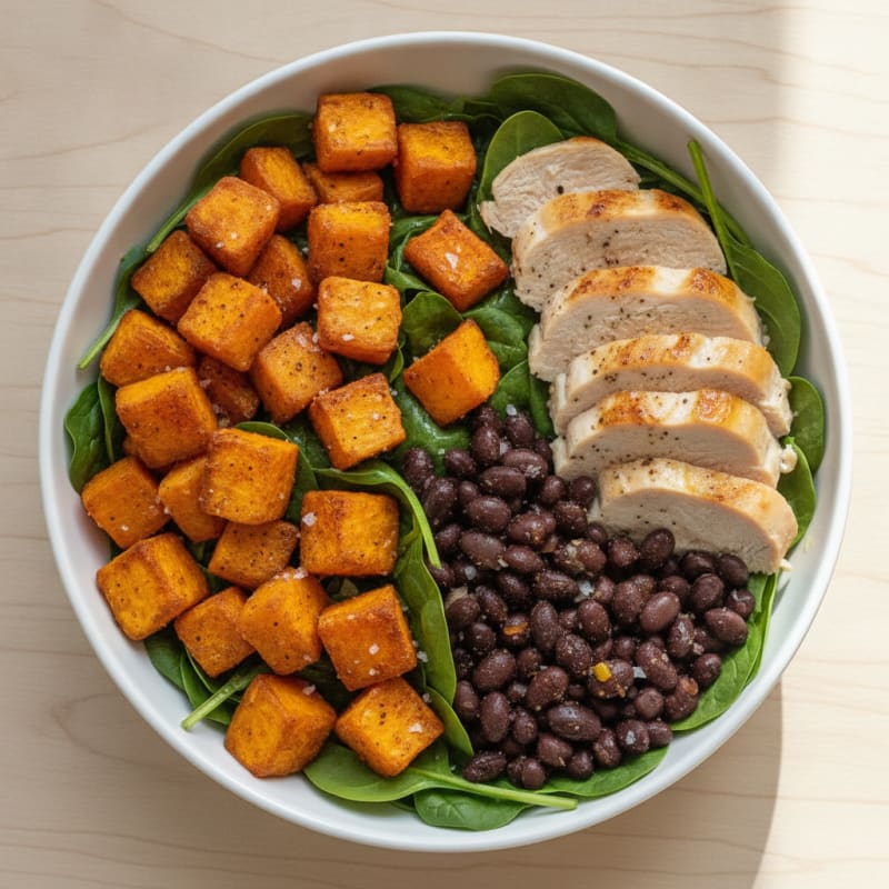 Roasted Sweet Potato and Black Bean Bowl
