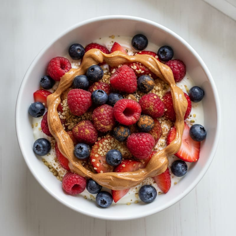 Honey Yogurt Bowl with Mixed Berries