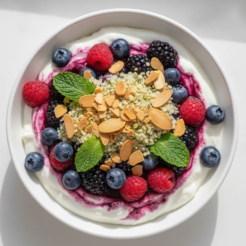 Creamy Greek Yogurt Protein Parfait with Mixed Berries