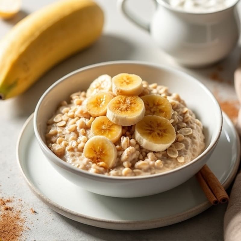 Creamy Protein Oatmeal with Warm Caramelized Banana