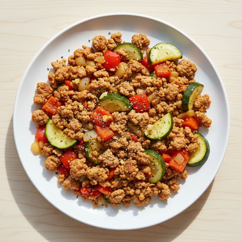 Savory Ground Turkey and Vegetable Skillet