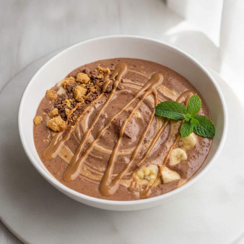 Chocolate Protein Shake with Peanut Butter
