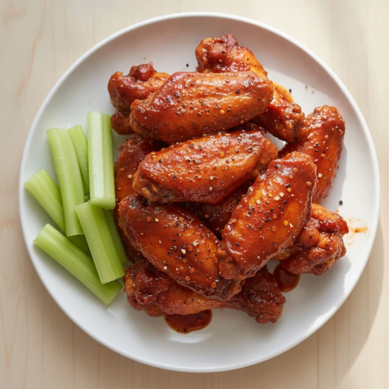 Spicy BBQ Glazed Chicken Wings