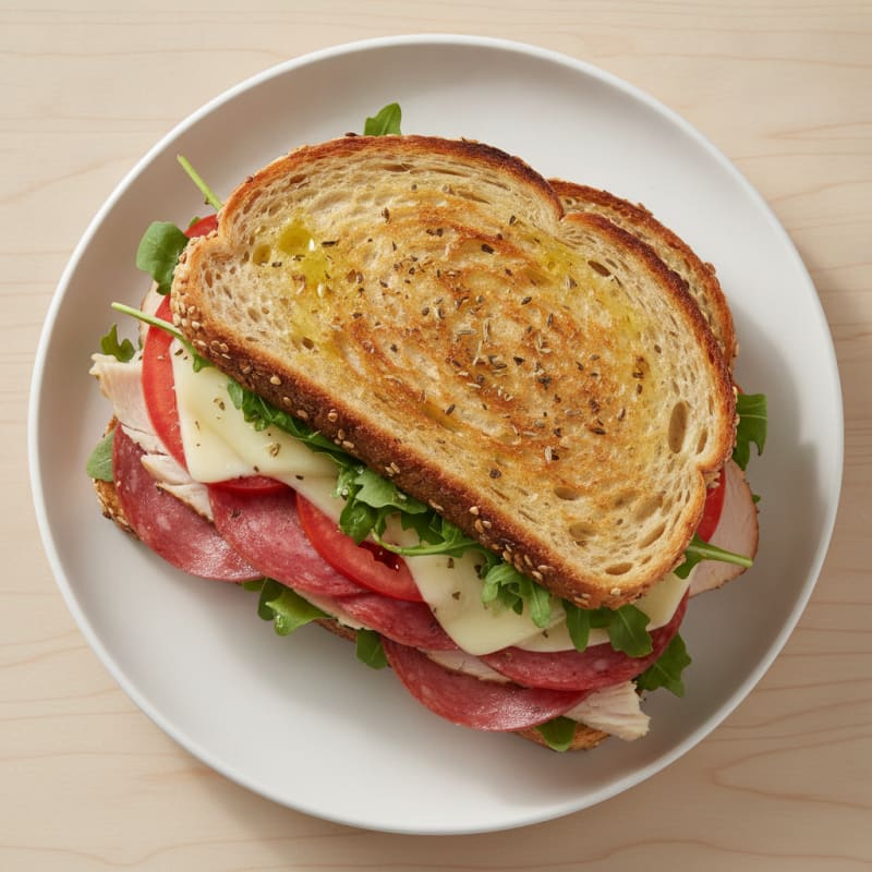 Grilled Italian Salami Sandwich with Provolone