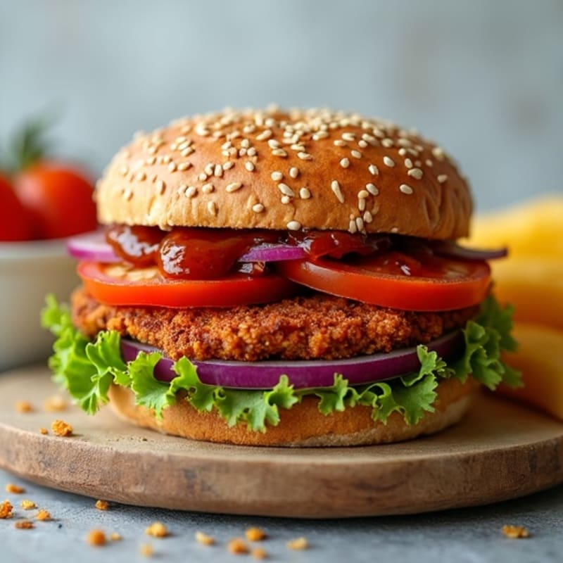 Crispy Smoky BBQ Tempeh Sandwich