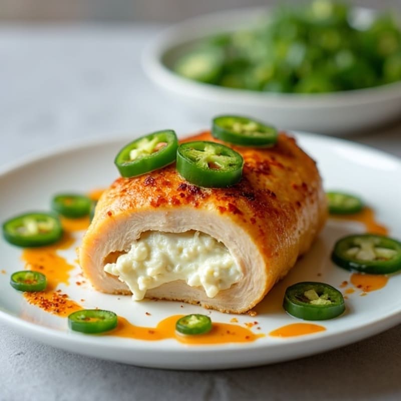 Spicy Creamy Jalapeño Stuffed Chicken