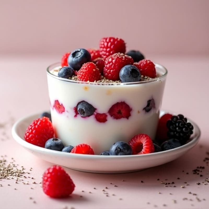 Greek Yogurt Protein Parfait with Mixed Berries