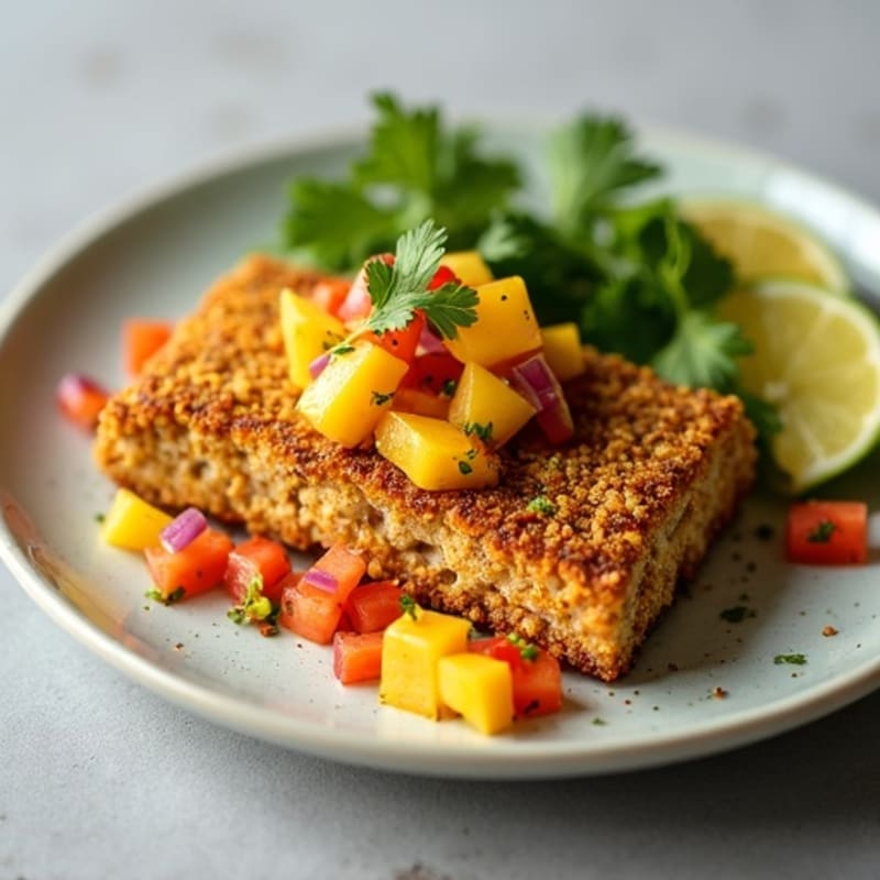 Crispy Pistachio-Crusted Mahi Mahi with Mango Salsa