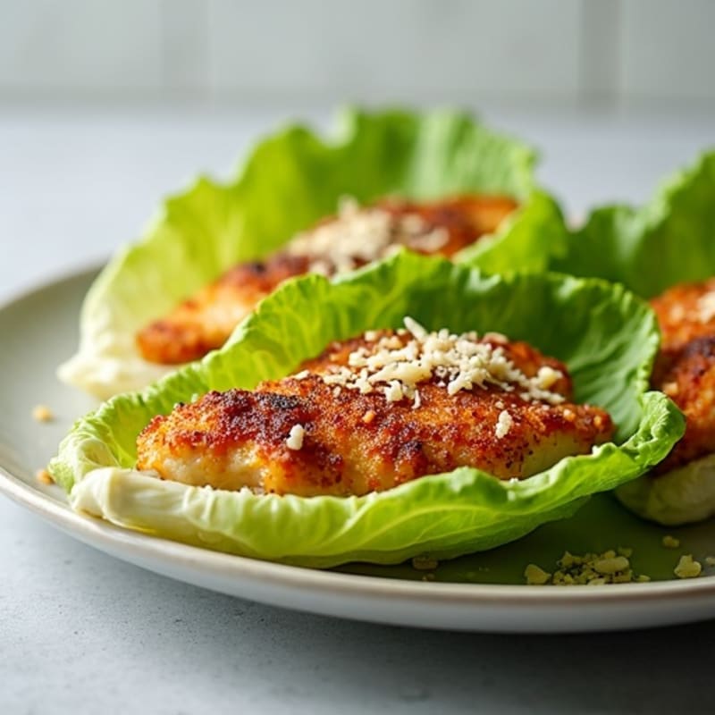 Crispy Chicken Caesar Lettuce Wraps