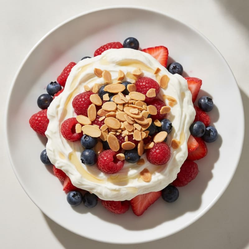 Greek Yogurt Protein Parfait with Mixed Berries