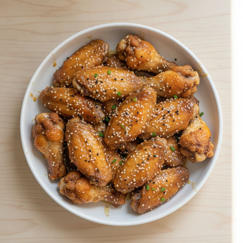 Honey-Glazed Chicken Wings with Sesame