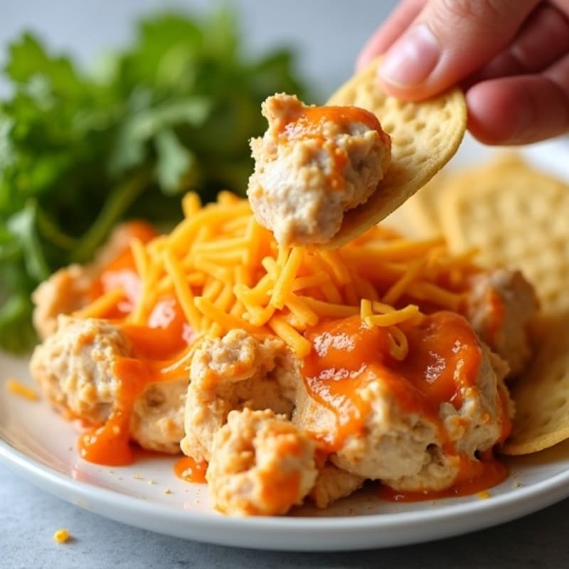 Healthy Creamy Baked Buffalo Chicken Dip