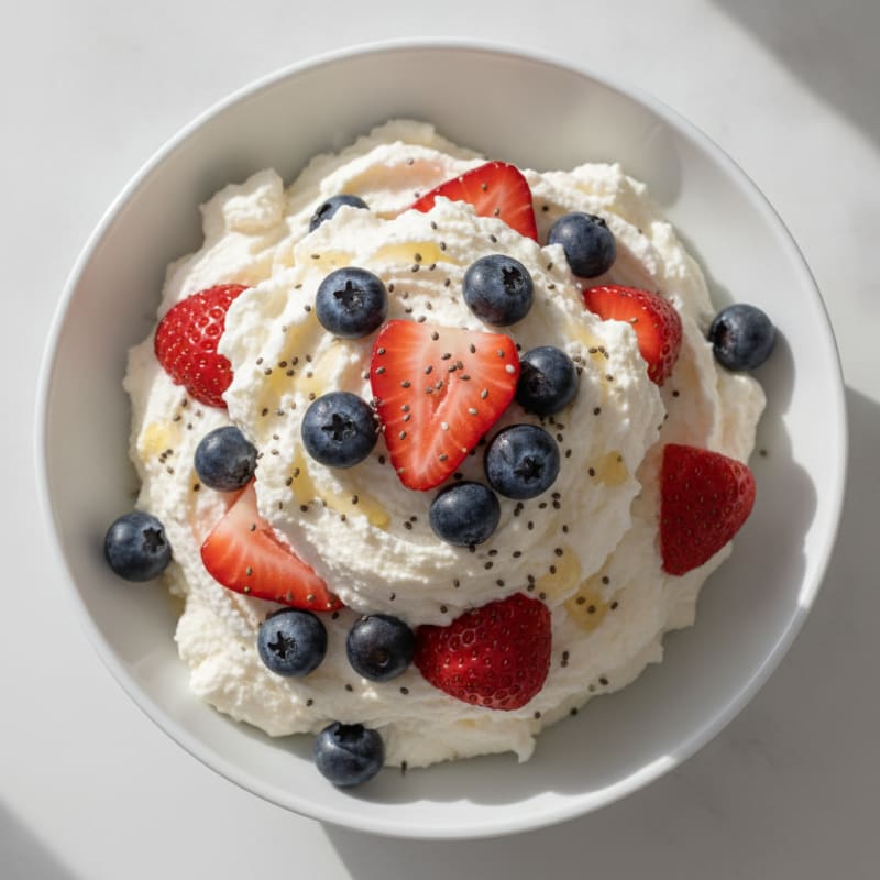 Greek Yogurt Protein Mousse with Fresh Berries