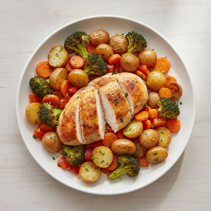 Lemon Herb Roasted Chicken and Veggies