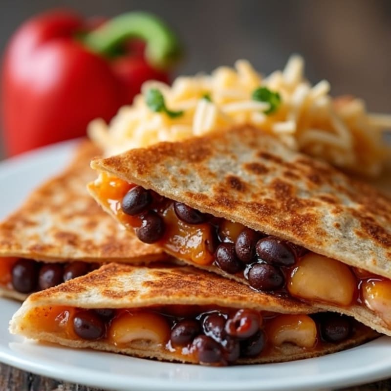 Smoky BBQ Chicken and Black Bean Quesadilla