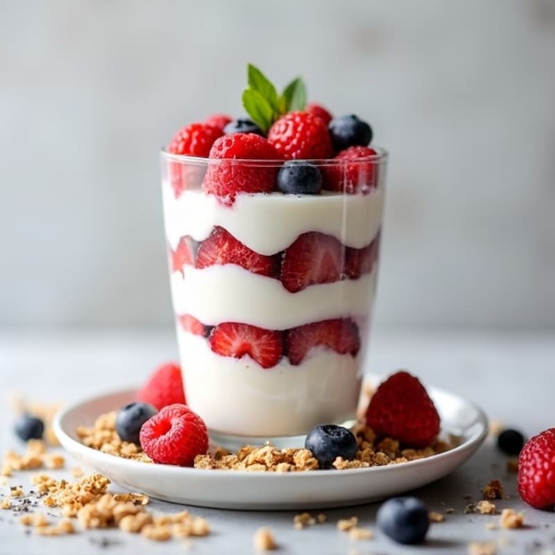 Creamy Greek Yogurt Protein Parfait with Berries