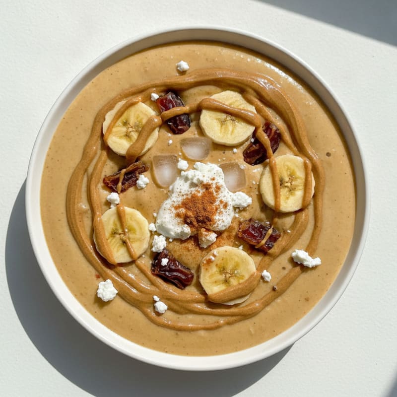 Peanut Butter Banana Date Protein Smoothie