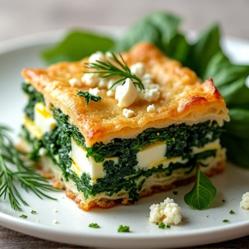 Crispy Herb Spinach and Feta Phyllo Bake