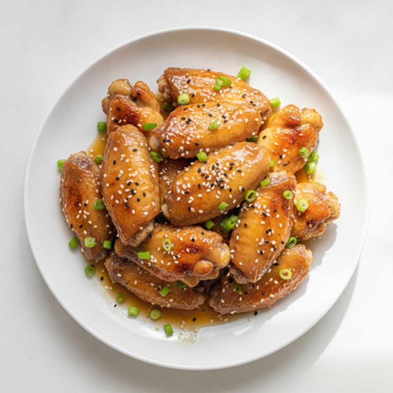 Honey-Glazed Chicken Wings with Sesame Seeds
