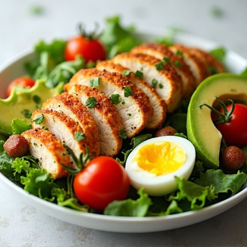 Crispy Chicken Cobb Salad with Fresh Herbs