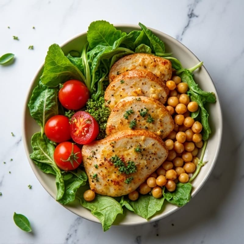 Fresh Herb-Marinated Chicken and Chickpea Bowl