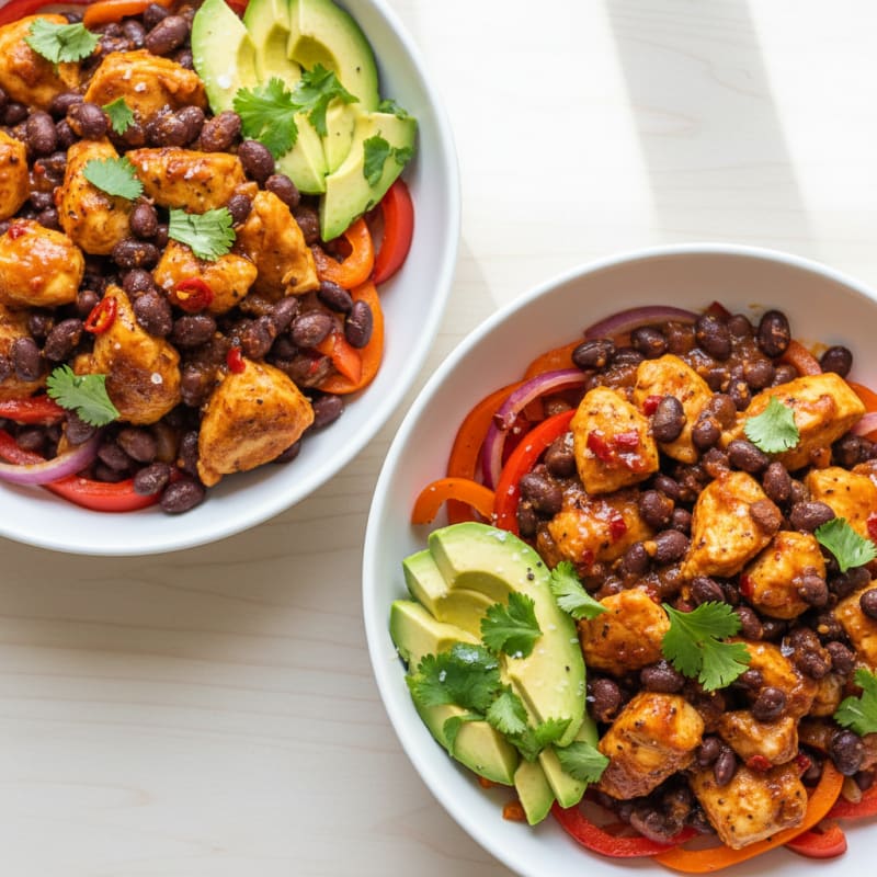 Spicy Chipotle Chicken and Black Bean Bowls