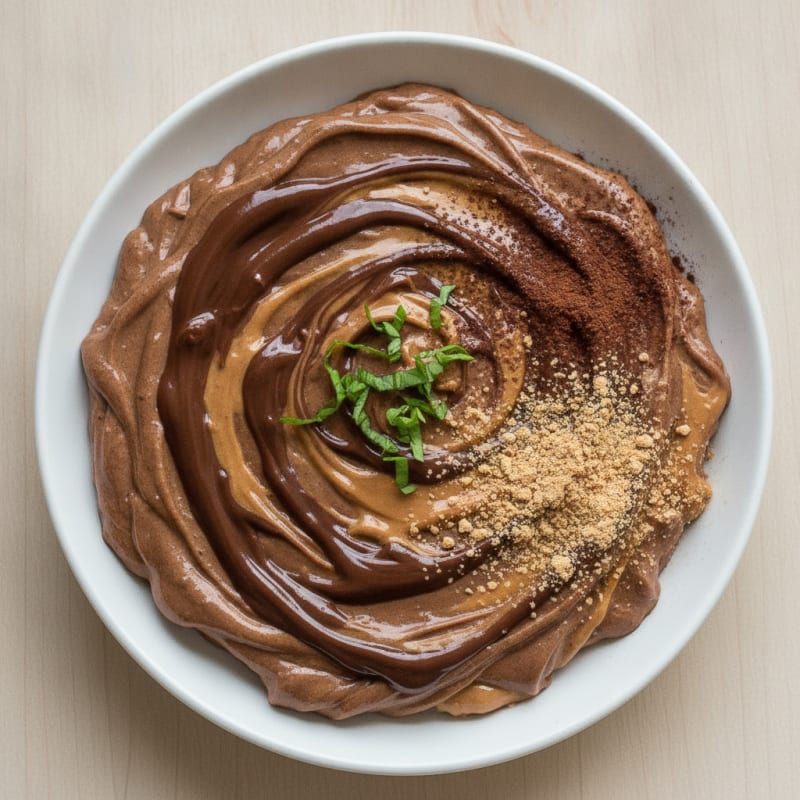 Creamy Vegan Protein Pudding with Peanut Butter and Cocoa