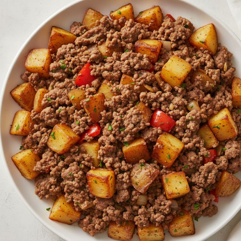 Hearty Ground Beef and Potato Skillet