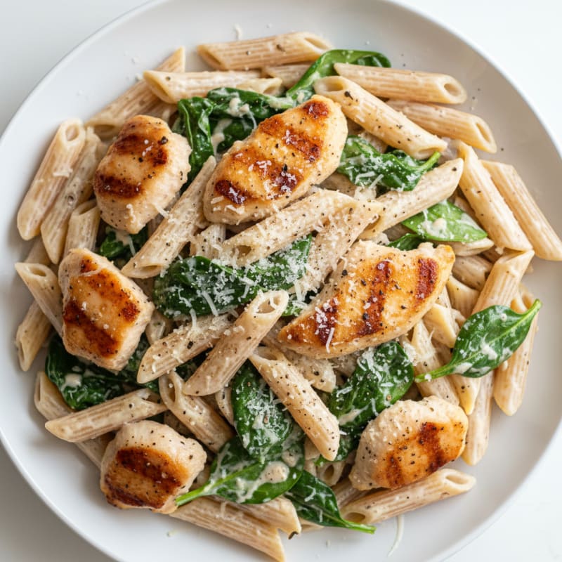 Garlic Parmesan Chicken Alfredo Pasta
