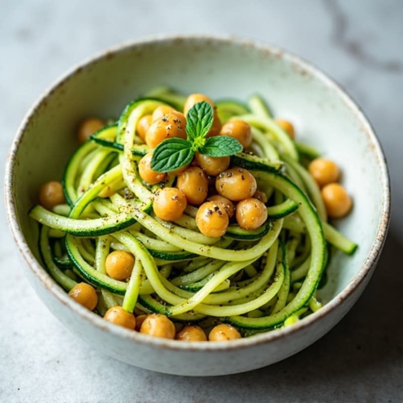 Fresh Zucchini Noodles with Creamy Cashew Pesto