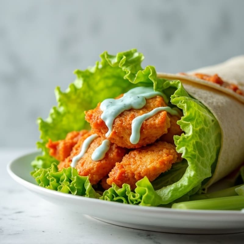 Crispy Buffalo Chicken Lettuce Wrap
