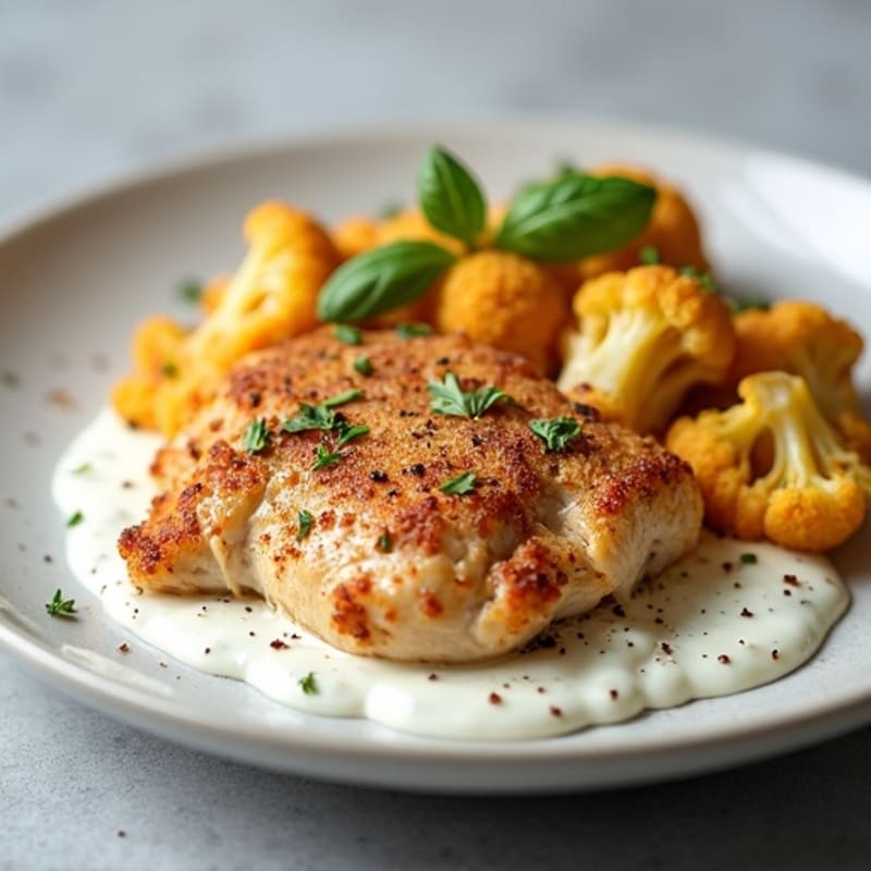 Creamy Spiced Chicken with Roasted Cauliflower