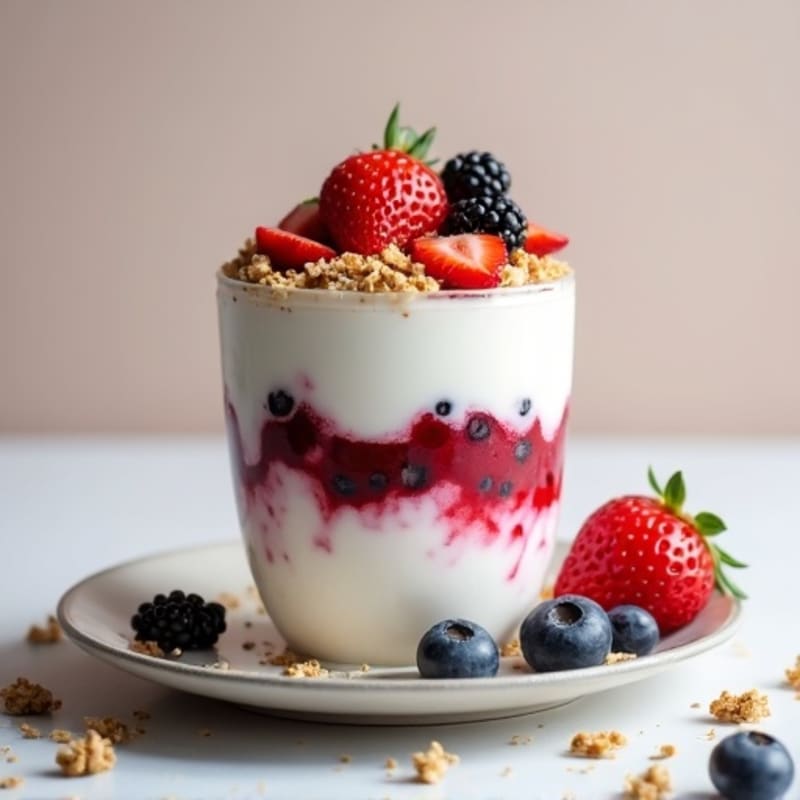 Creamy Greek Yogurt Protein Parfait with Berries