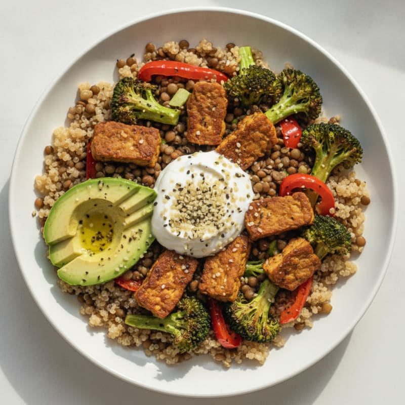 Hearty Lentil and Vegetable Protein Bowl