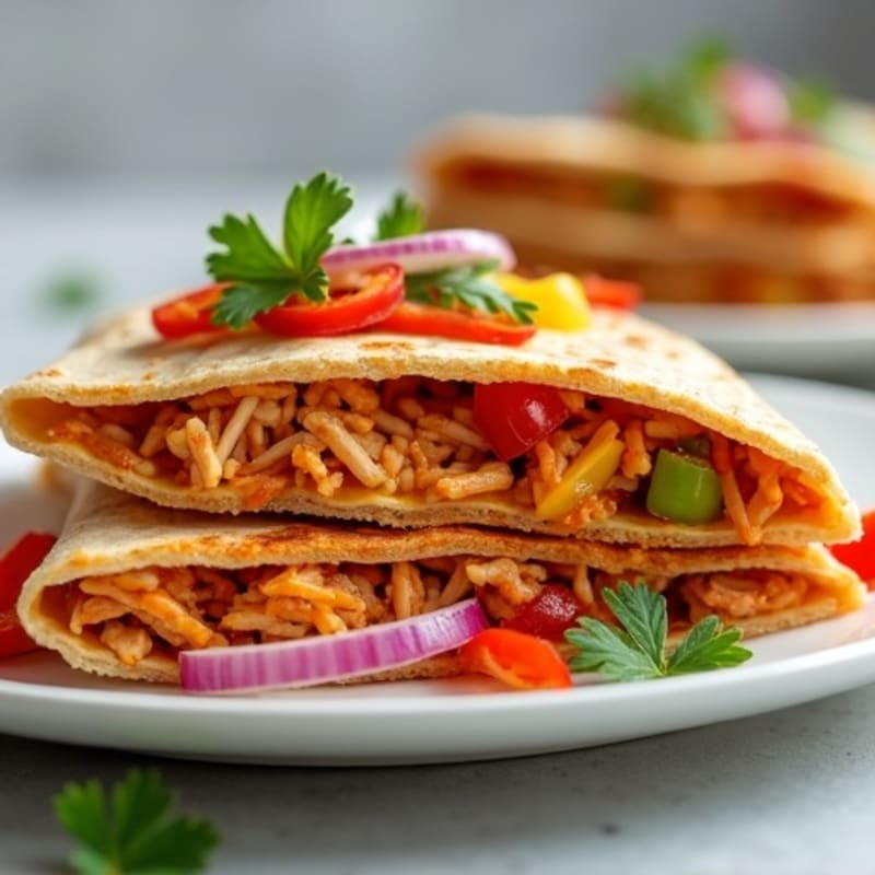 Crispy Shredded BBQ Chicken Quesadilla