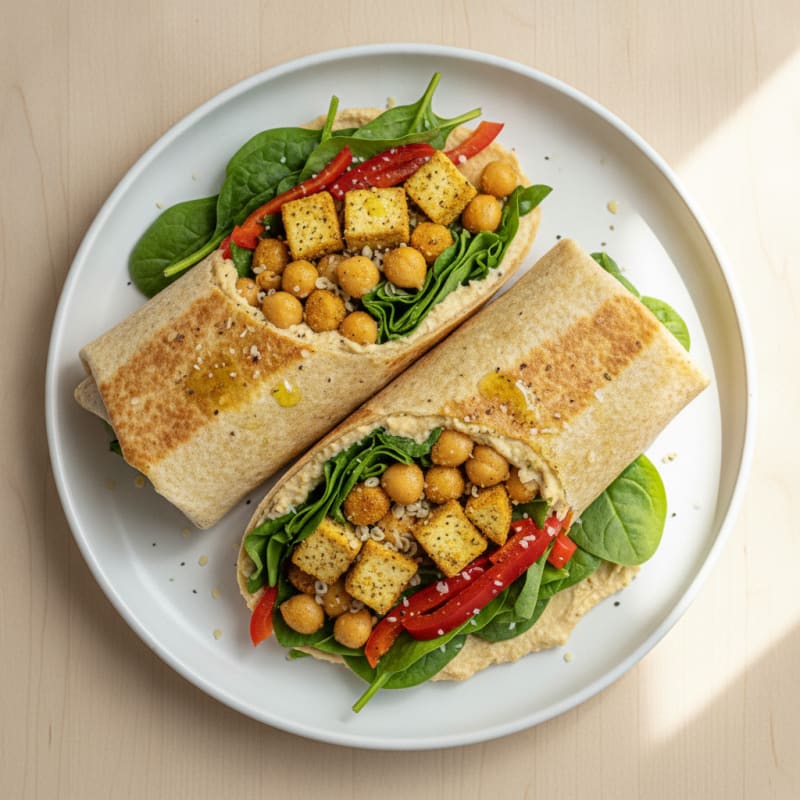 Quick Chickpea and Veggie Wraps