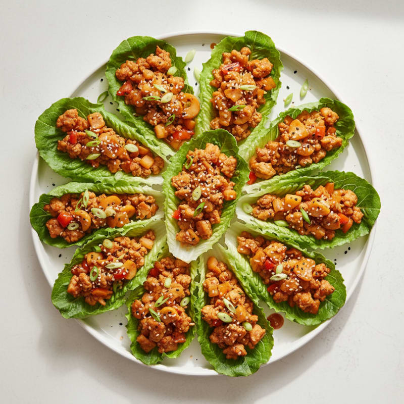 Crispy Chili Chicken Lettuce Wraps