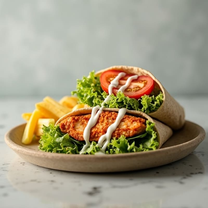 Healthy Buffalo Ranch Chicken Wrap