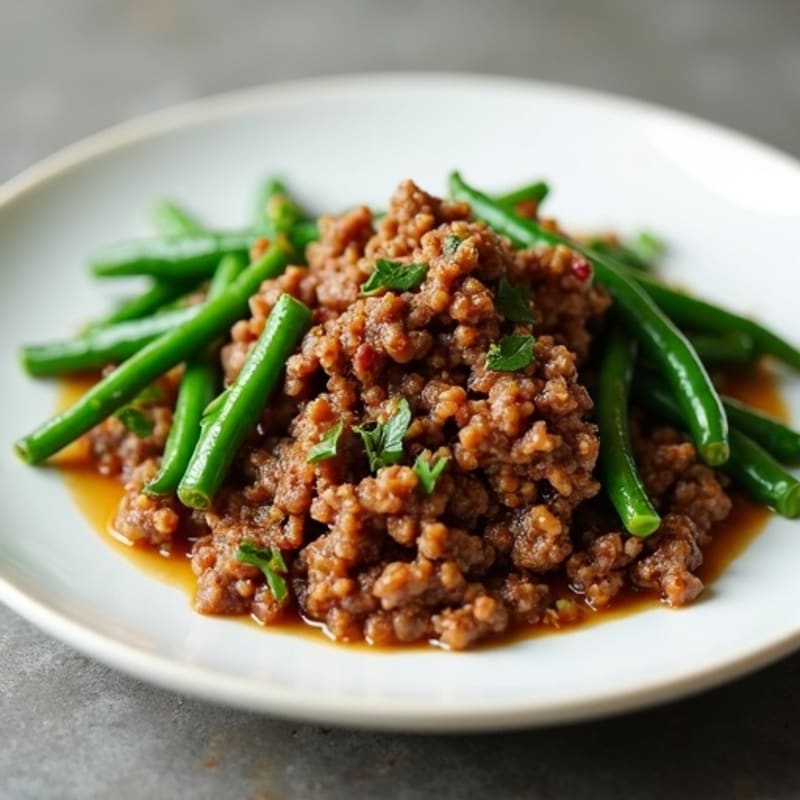 Savory Minced Beef and Roasted Green Beans