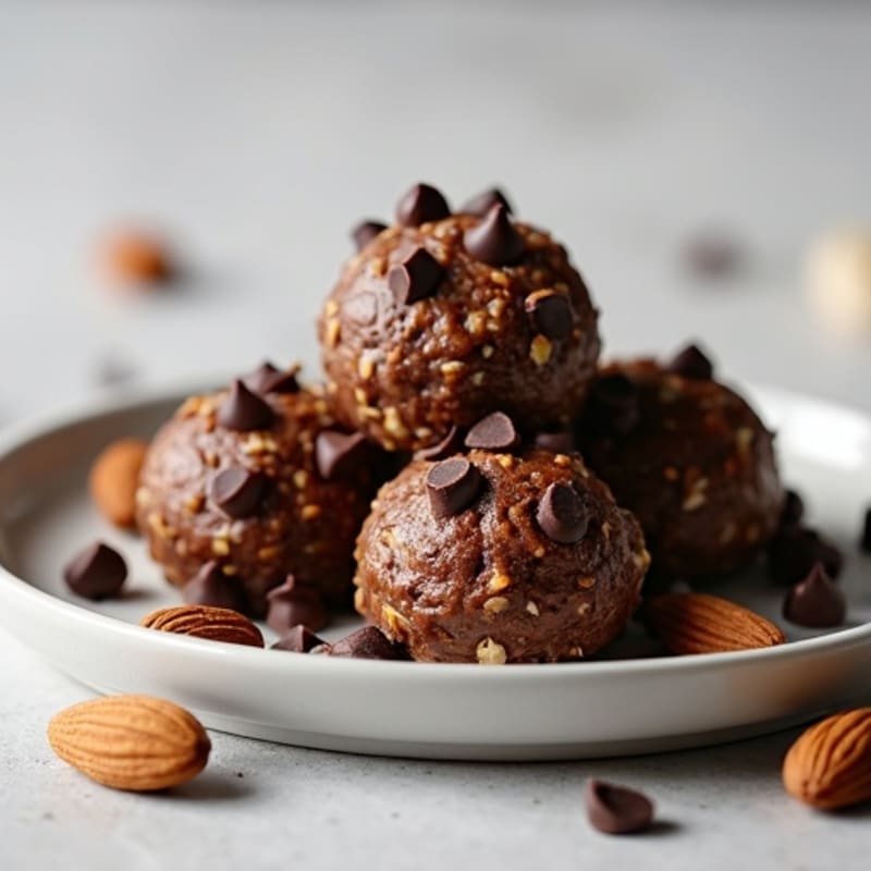 No-Bake Dark Chocolate Almond Energy Bites
