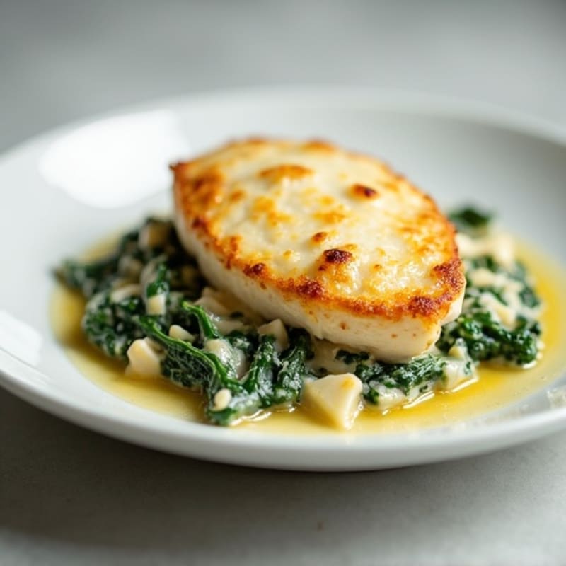 Creamy Spinach Artichoke Chicken Bake